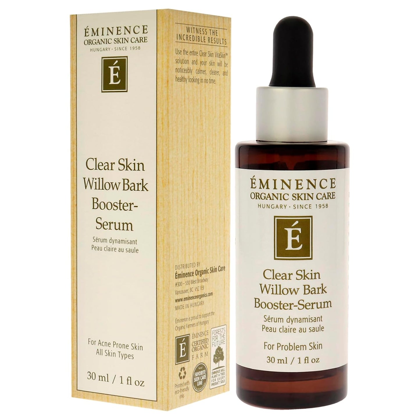 Organic Skincare  Organic Clear Skin Willow Bark Booster Serum,1 Ounce