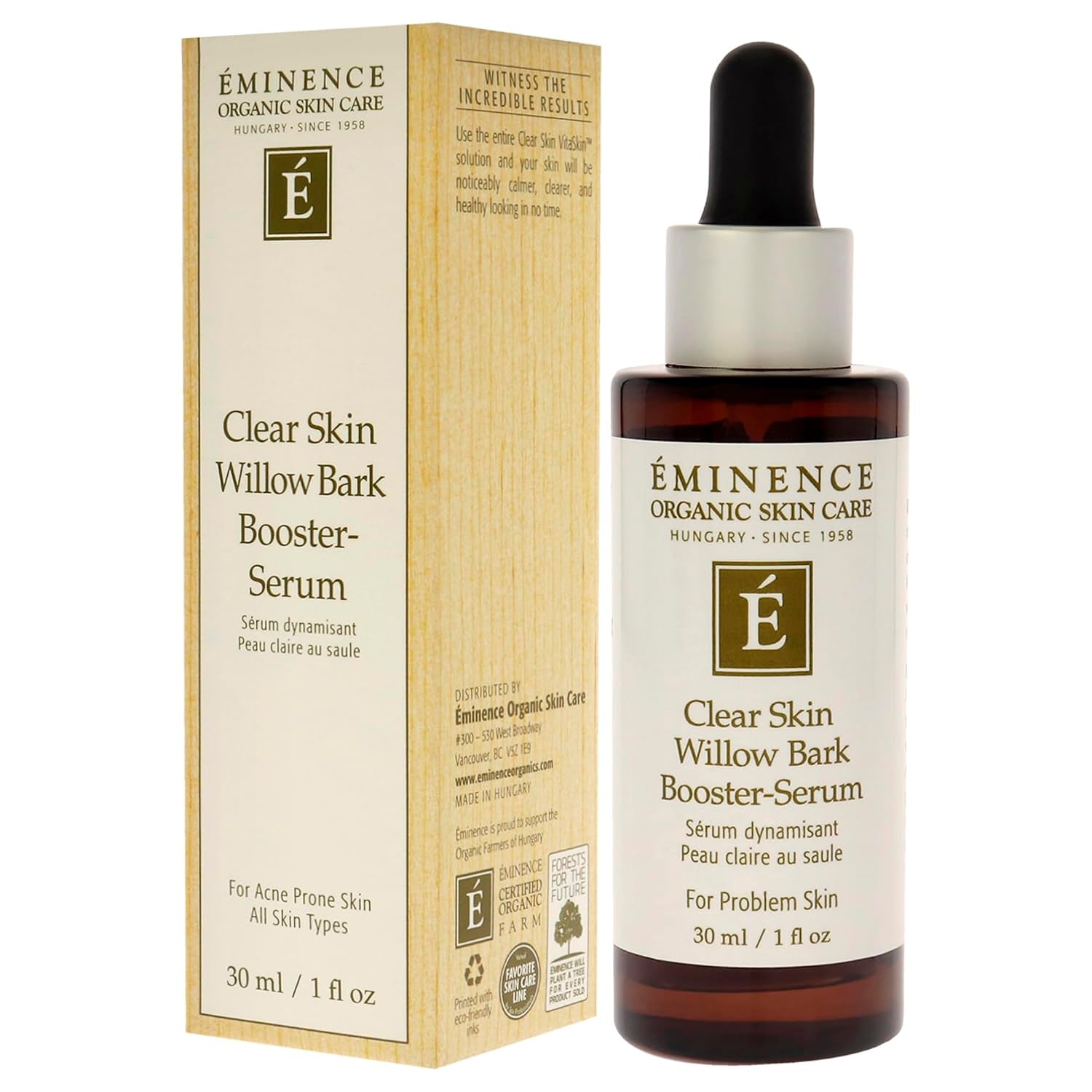 Organic Skincare  Organic Clear Skin Willow Bark Booster Serum,1 Ounce