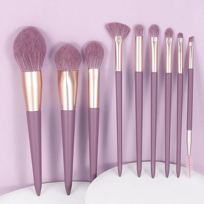 Purple Makeup Brushes Set with Case, Vegan Makeup Brush Set Professional, Colorful Cosmetic Brushes Makeup Set, Natural Fiber Make up Brushes Vegan, Make up Brushes Set Professional.