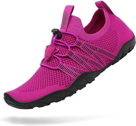 Water Shoes for Women Men, Quick-Dry Barefoot Swim Shoes | Non-Slip Aqua Shoes with Drainage Holes, Breathable, Lightweight, for Beach, Pool, River Boating, Yoga, Walking