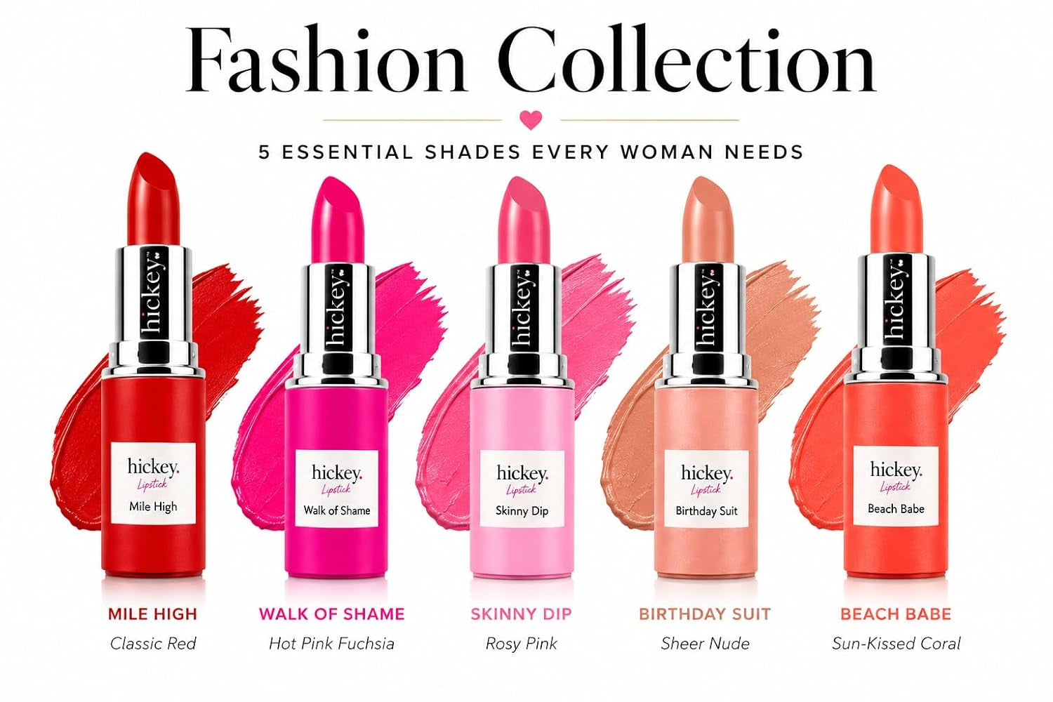 Fashion Week Refill Collection | 5 Essential Organic Lipstick Refills |  Lipstick