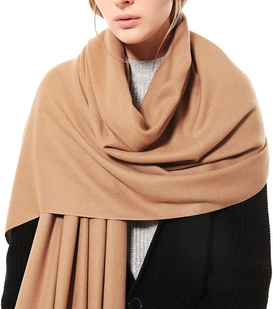 Womens Thick Oversized Pashmina Shawl Wrap Scarves Soft Winter Warm Blanket | Womens Gifts Extra Large Long Wayfarer Travel Blanket